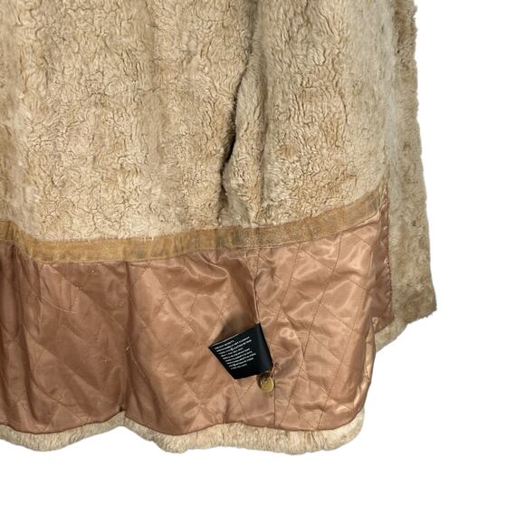 Vintage Y2K Suede Leather Jacket Coat Womens XL Sherpa Lined Penny Lane Brown - Picture 6 of 13